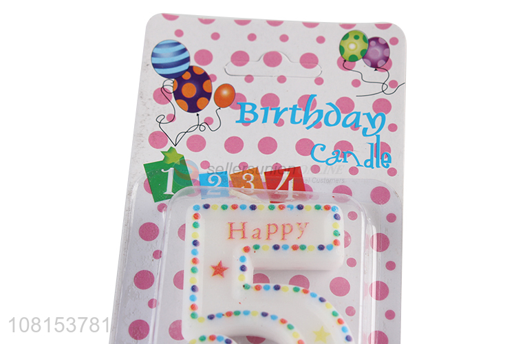 New arrival 0-9 colored party candles number cake candles