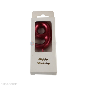 Hot selling metallic numeral cake candle for any anniversary