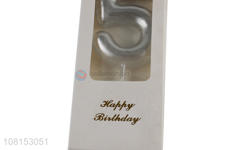 Good quality metallic numeral candle cake topper decoration