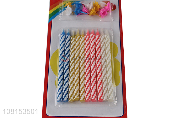 Factory price colorful cake candles for birthday party celebration