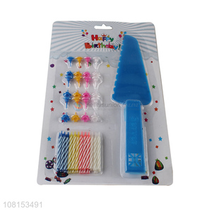 Good quality colorful striped birthday cake candle party supplies