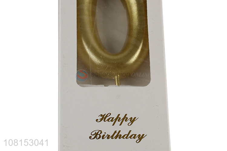Low price metallic numeral cake candle for party celebration