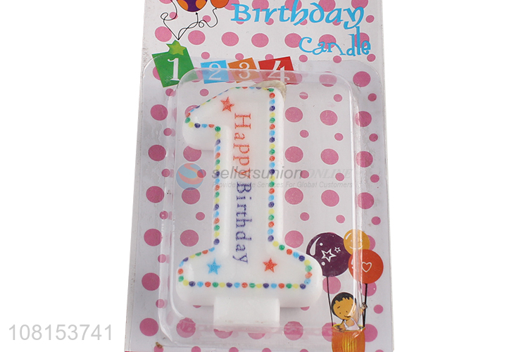 High quality 0-9 number candle happy birthday cake candles
