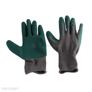 Factory supply multi-use polyester latex foam work gloves