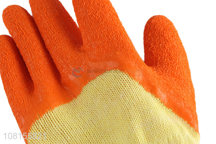 Wholesale cotton latex crinkle muit-purpose work gloves