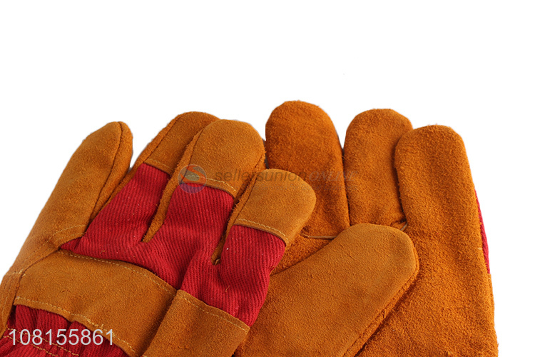 Wholesale winter outdoor thermal leather working gloves