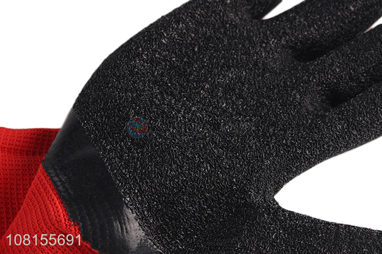 China supplier latex crinkle work gloves for construction