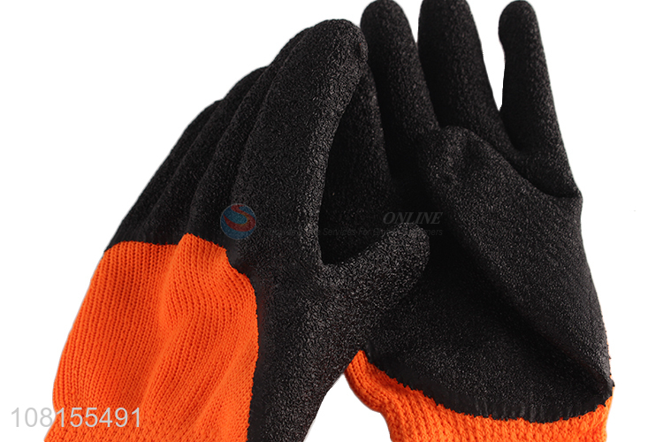 China supplier winter outdoor latex crinkle work gloves