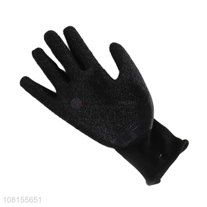 Good quality cut resistant latex crinkle safetg work gloves