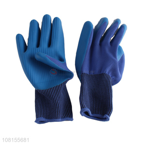 Hot selling 13 stitches latex embossing safety work gloves