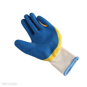 Hot selling two-color latex foam work gloves for industry