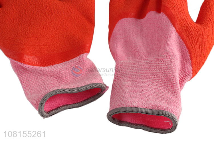 Factory supply latex foam work gloves for hand protection