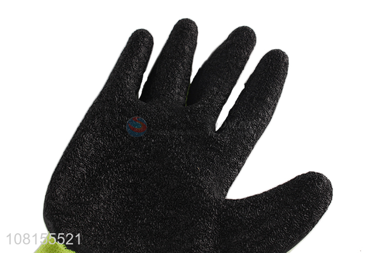 Wholesale durable 13 stitches latex crinkle working gloves