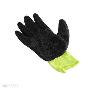 Wholesale durable 13 stitches latex crinkle working gloves