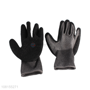 High quality multipurpose <em>latex</em> crinkle safety work <em>gloves</em>