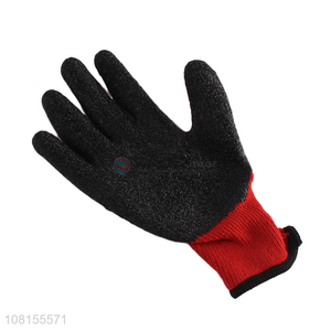 Wholesale 21s cotton cut resistant latex crinkle work gloves