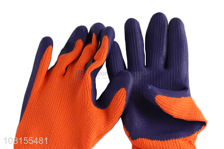 Hot selling cold weather latex embossing winter work gloves