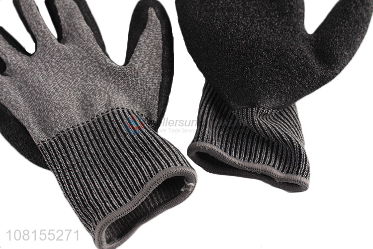 High quality multipurpose latex crinkle safety work gloves