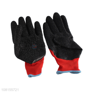 Wholesale latex crinkle work gloves anti-cut safety gloves