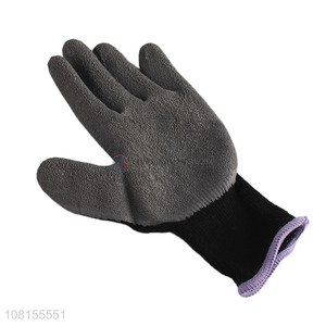 Good quality cotton latex coated crinkle working gloves