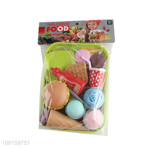 High quality pretend play kitchen toys fake food set