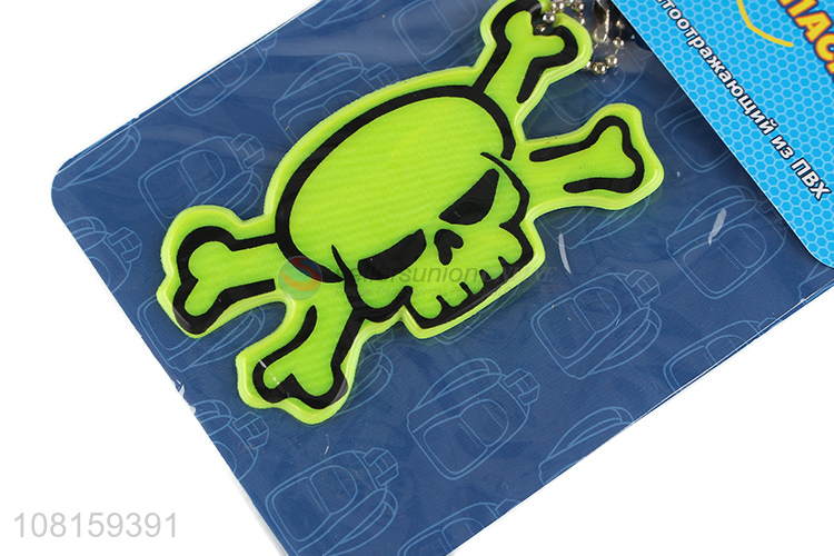 Cool Skull Safety Reflective Keychain Shool Bag Pendant