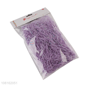 Popular products purple raffia shredded paper for box decoration