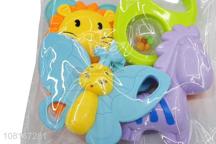 Good quality cartoon baby rattle creative molar teether