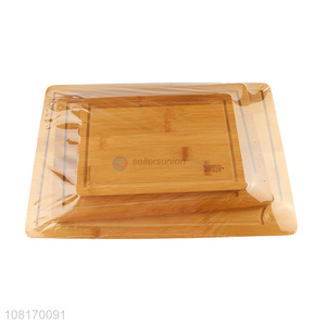 Hot sale hangable household bamboo cutting board set