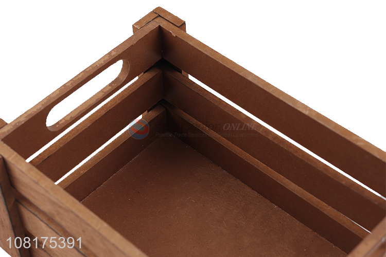 Delicate Design Wooden Decorative Storage Box Desktop Organizer