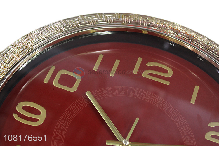 Online wholesale decorative round wall clocks silent quartz wall clocks