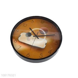 Yiwu market home decorations round wall clocks silent quartz wall clock