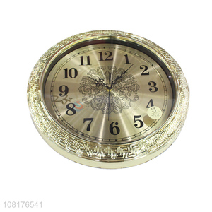 China factory silent non-ticking round analog plastic quartz wall clock