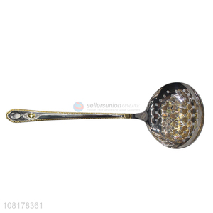 Good quality stainless steel long handle colander