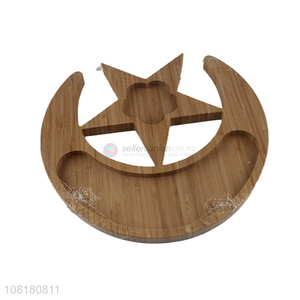 Factory wholesale cute bamboo storge tray for kitchen