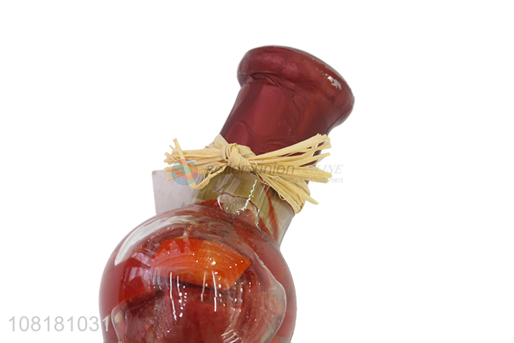 Online wholesale sealed glass bottle with fake vegetable filling