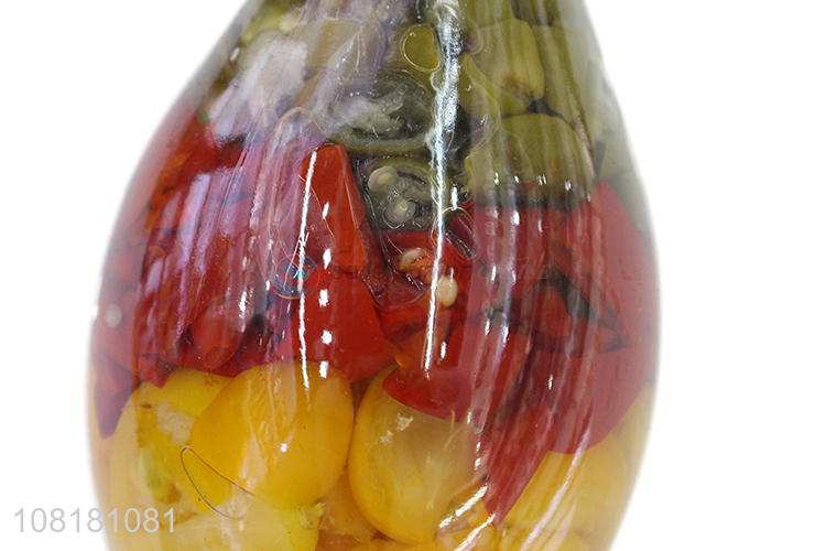 Wholesale from china kitchen decoration fake vegetable glass jar