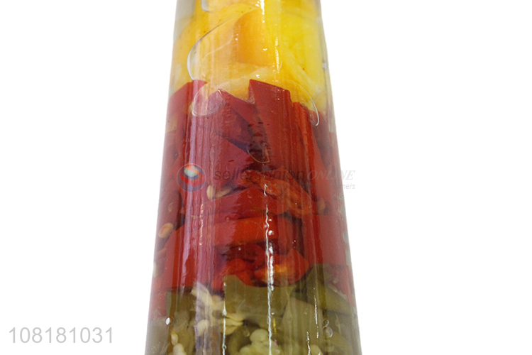 Online wholesale sealed glass bottle with fake vegetable filling
