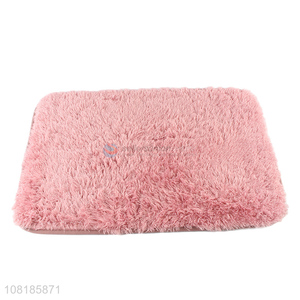 Latest design pink soft plush household floor mat for sale