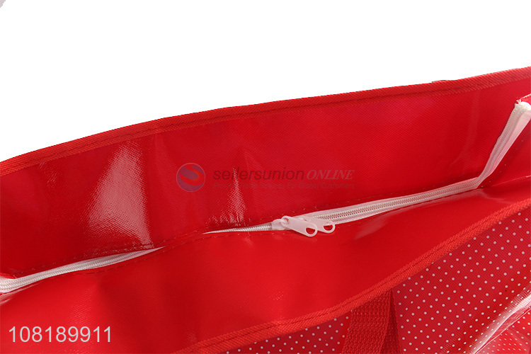 Popular products durable red portable woven bags with handle