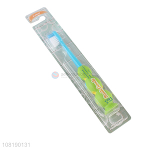 Wholesale Kids Non-Slip Handle Nylon Toothbrush With Suction Cup Base