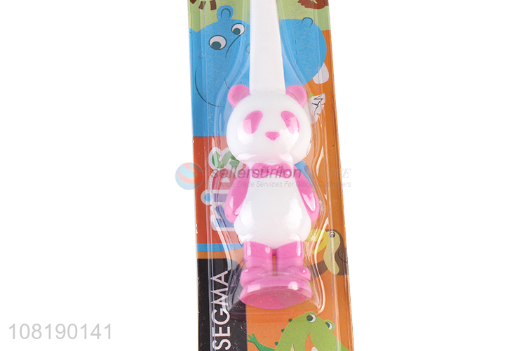 Cartoon Toothbrush With Suction Cup Base For Children