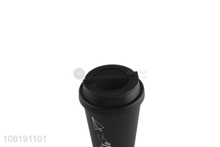 Wholesale portable reusable double-wall insulated pp plastic coffee cup