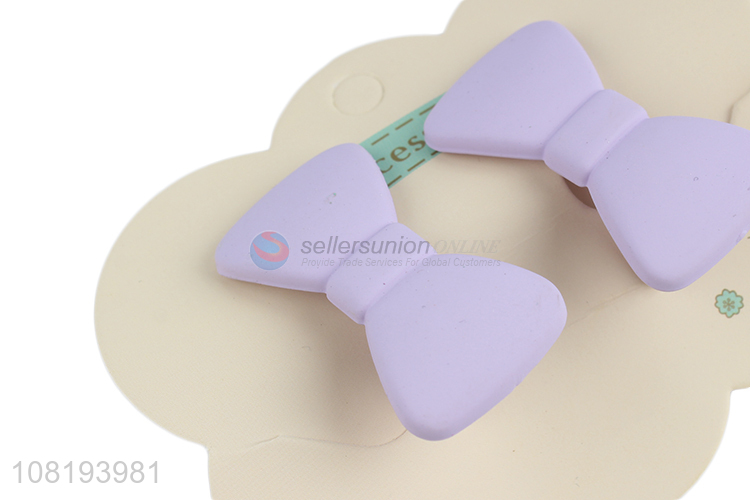 China factory cute bowknot hair clips for girls