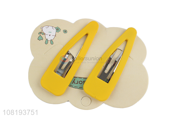 New products yellow temperament hairpins bangs clip