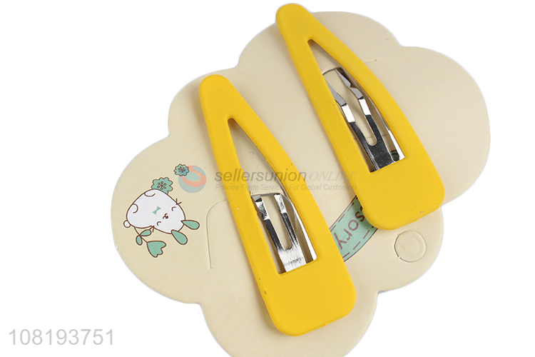 New products yellow temperament hairpins bangs clip