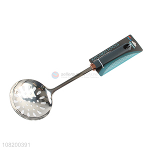 Yiwu market long handle slotted spoon hotpot spoon