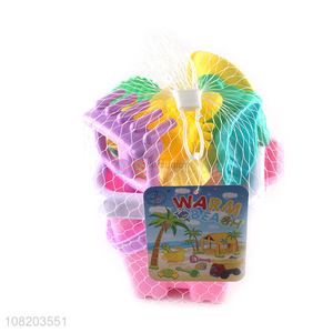 Hot Sale 10 Pieces <em>Plastic</em> <em>Bucket</em> Sand Mold Beach Toy Set