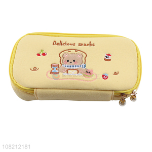 New products yellow cartoon pencil cags stationery storage bag
