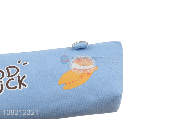 Online wholesale blue cartoon canvas pencil case